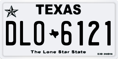 TX license plate DLO6121