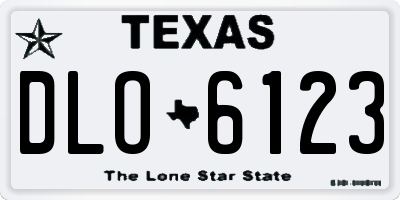 TX license plate DLO6123