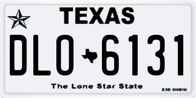 TX license plate DLO6131