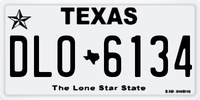 TX license plate DLO6134