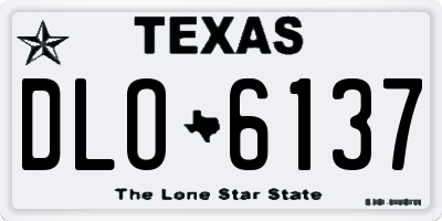 TX license plate DLO6137