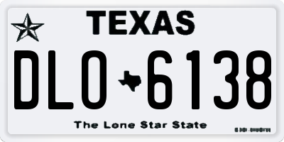 TX license plate DLO6138