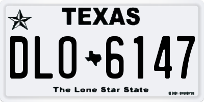 TX license plate DLO6147