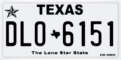 TX license plate DLO6151