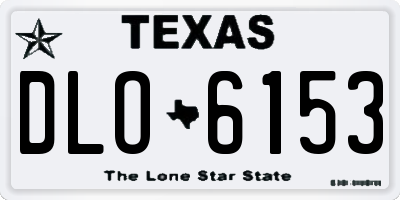 TX license plate DLO6153
