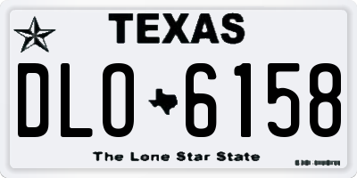 TX license plate DLO6158