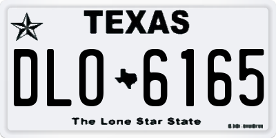 TX license plate DLO6165