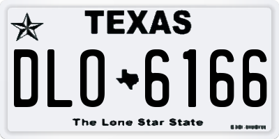 TX license plate DLO6166