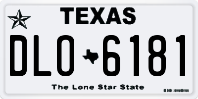 TX license plate DLO6181
