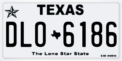TX license plate DLO6186