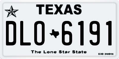TX license plate DLO6191