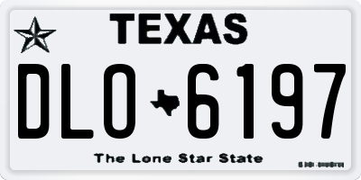 TX license plate DLO6197