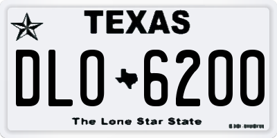 TX license plate DLO6200