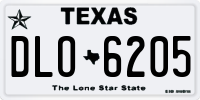 TX license plate DLO6205
