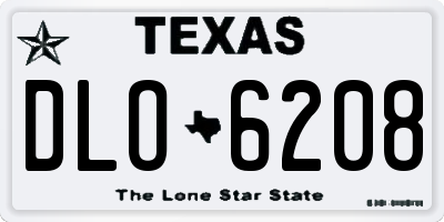 TX license plate DLO6208