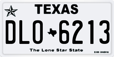 TX license plate DLO6213