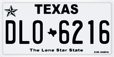 TX license plate DLO6216