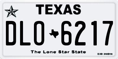TX license plate DLO6217