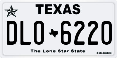 TX license plate DLO6220
