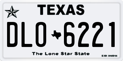 TX license plate DLO6221