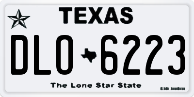TX license plate DLO6223