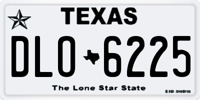 TX license plate DLO6225