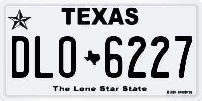 TX license plate DLO6227
