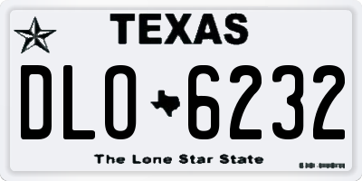 TX license plate DLO6232