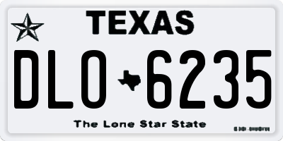 TX license plate DLO6235