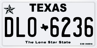TX license plate DLO6236