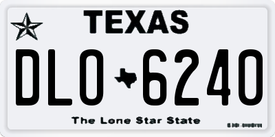 TX license plate DLO6240