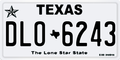 TX license plate DLO6243