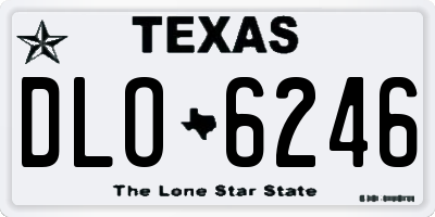 TX license plate DLO6246