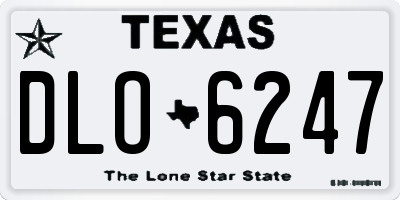 TX license plate DLO6247