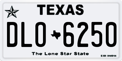 TX license plate DLO6250