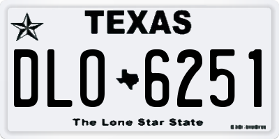 TX license plate DLO6251