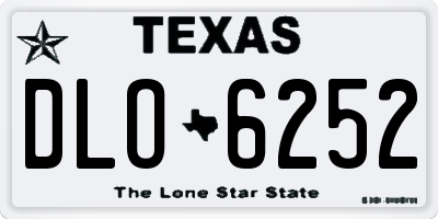 TX license plate DLO6252
