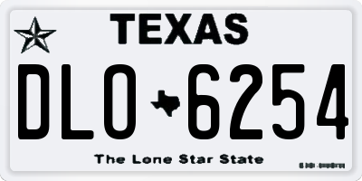TX license plate DLO6254