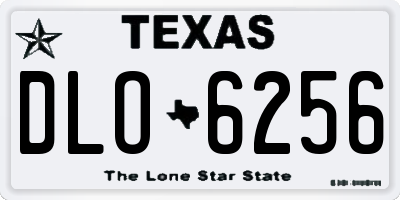 TX license plate DLO6256