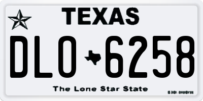 TX license plate DLO6258
