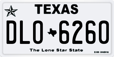 TX license plate DLO6260