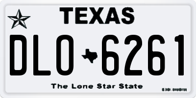 TX license plate DLO6261