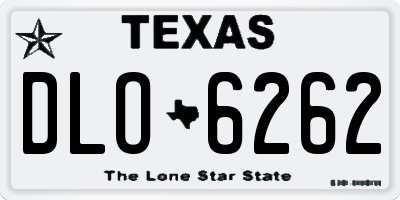TX license plate DLO6262