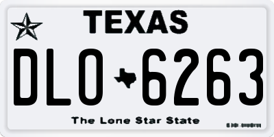 TX license plate DLO6263