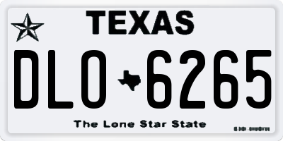 TX license plate DLO6265