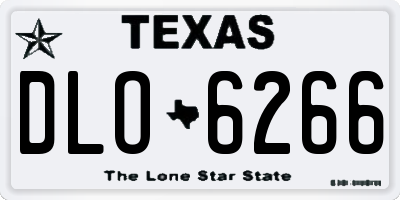 TX license plate DLO6266