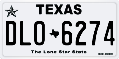TX license plate DLO6274