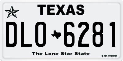TX license plate DLO6281