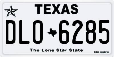 TX license plate DLO6285