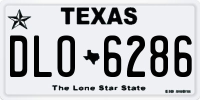 TX license plate DLO6286